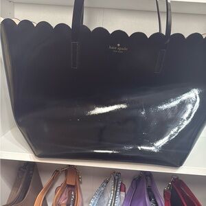 Black Leather tote  Bag - Women Bags